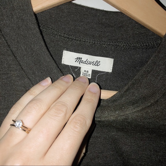 Madewell Olive Sweat Mock Neck Tank - Picture 2 of 2